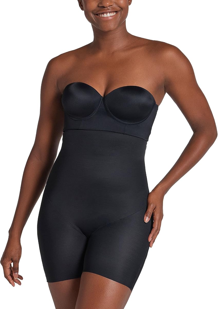 Leonisa On Target – Tummy Control Shapewear Strapless Sculpting Step-in Body Shaper with Short Bottom