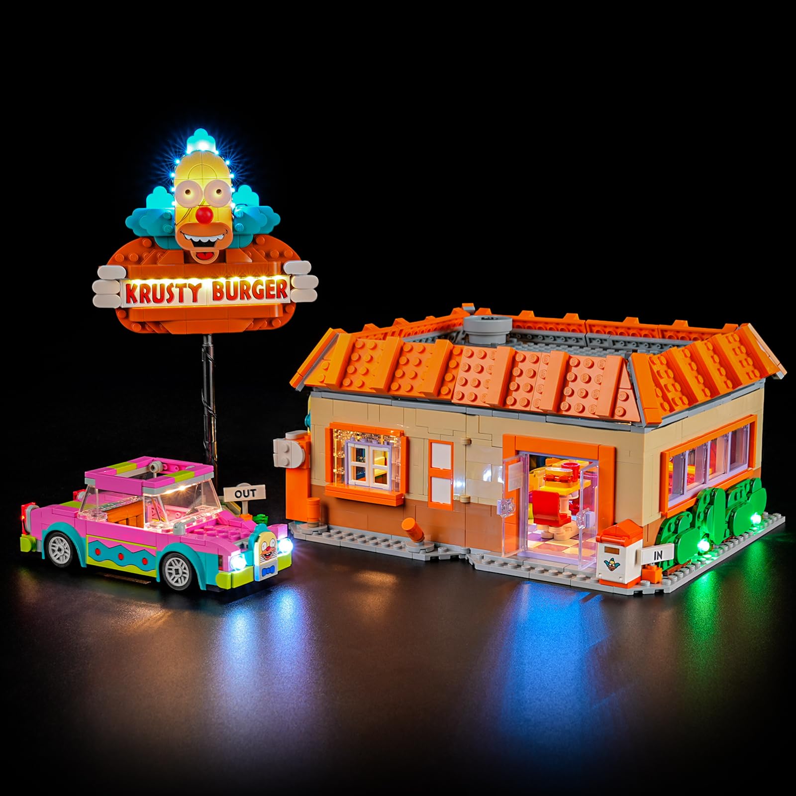 YEABRICKS LED Light for Lego-10352 ICONS The Simpsons: Krusty Burger Building Blocks Model (Building Set NOT Included)