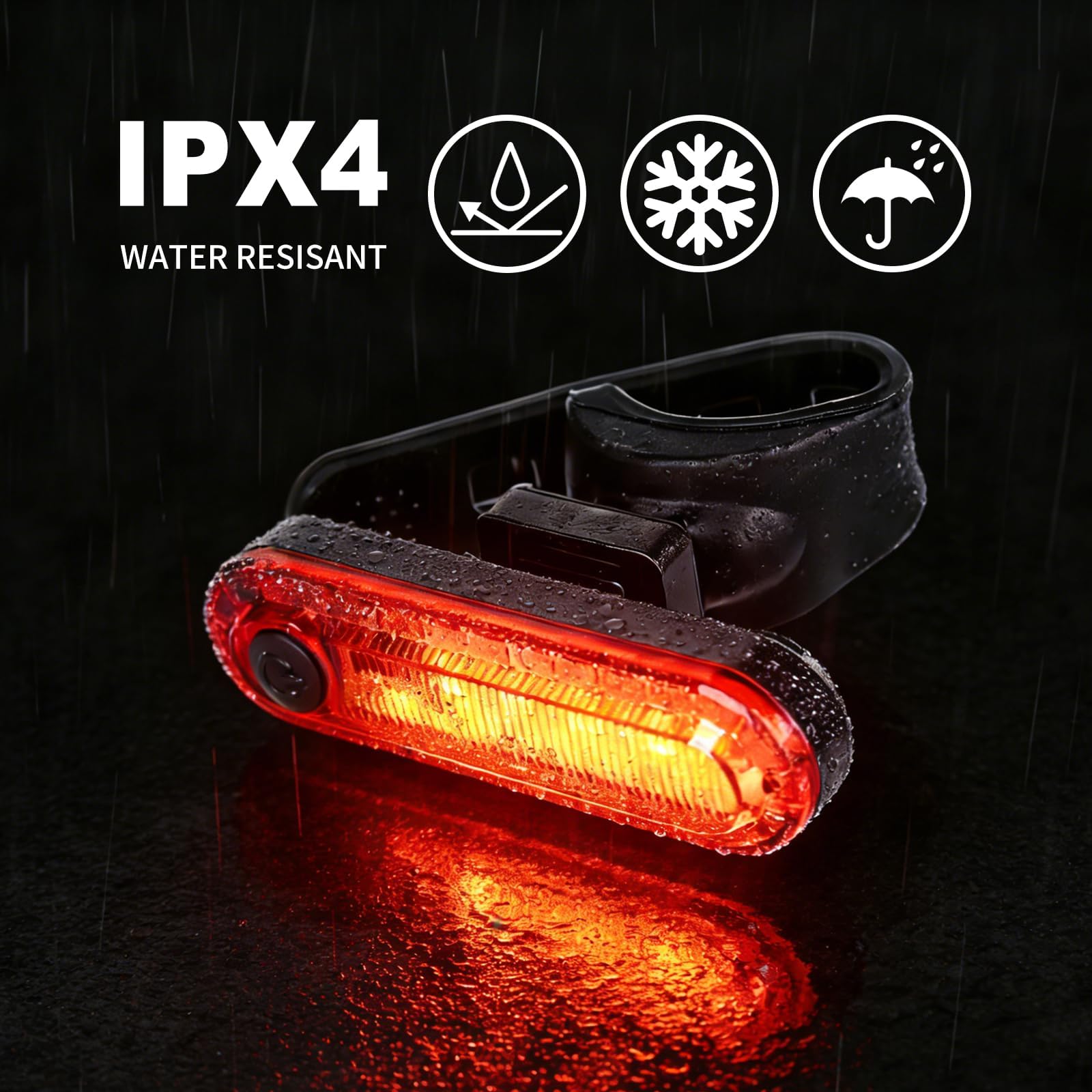 KunHe Lot de 20 feux arrière de vélo rechargeables par USB super lumineux avec 4 modes d'éclairage pour skateboards, poussettes et fauteuils roulants