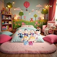 Vista 2 de Mini abuelos, marionetas de terciopelo de tela, juego de marionetas de dedo, 6 personas, miembros de la familia, juego de marionetas de dedo, hora