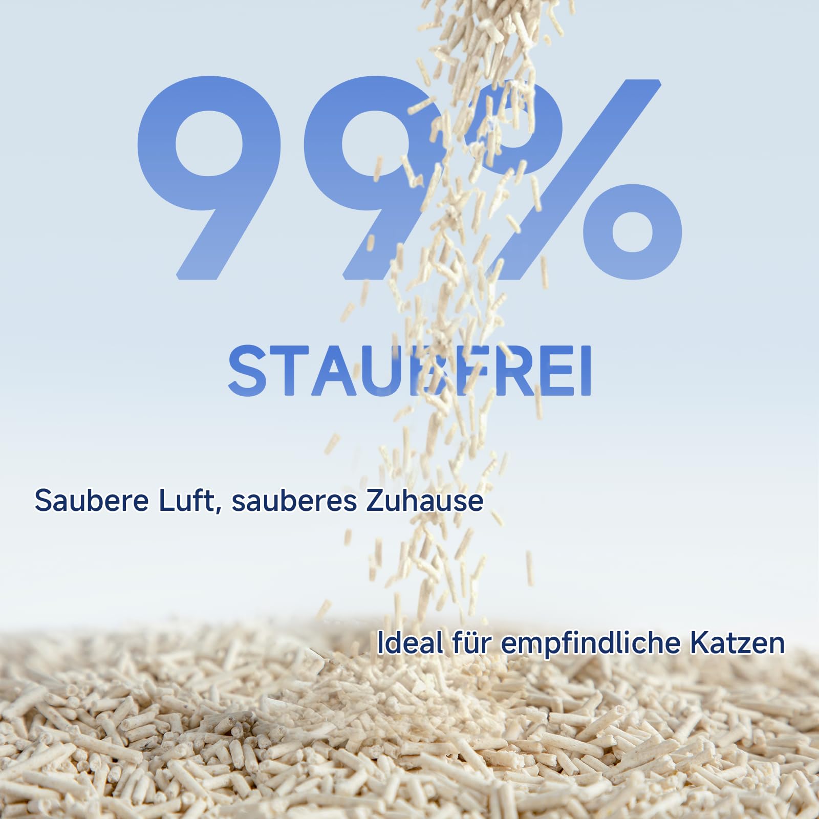 Tofu Katzenstreu 18,4 kg, 100% pflanzliche Klumpstreu | Erbsenfaser & Maisstärke, Staubarm, spülbar, Geruchsbindung bis 72 h, 4x4,6 kg, ohne Duftstoffefür Kitten & sensible Katzen