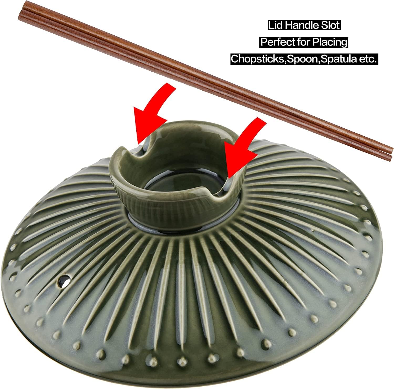 Ceramic Cooking Pot, Clay Pot Cooking, Earthenware Pot, Japanese Donabe, Chinese Ceramic/Casserole/Clay Pot/Earthen Pot Cookware Stew Pot Stockpot with Lid (3L without Steamer)