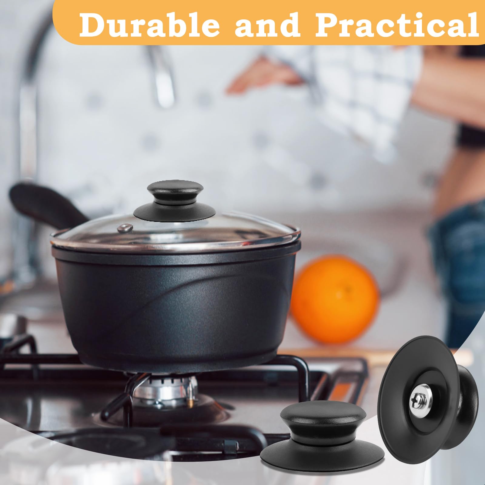 MUCKLILY 5er-Set Topfdeckelgriffe Aus Kunststoff - Universalersatz Für Kochgeschirr