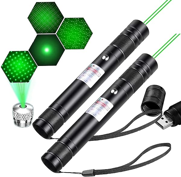 Advanced Long-Range Laser Pointer High Power - Rechargeable Green Laser Pointer with Removable Star Cap - Versatile Lase