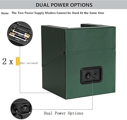 Miniatura 4 de Bobinadora de reloj individual para relojes automáticos, súper silenciosa, en carcasa de madera y cuero negro de fibra de carbono, motor japonés
