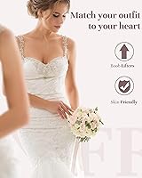 Vista 3 de APOWUS Sujetadores adhesivos para mujer, brasier invisible con realce, sin espalda, brasier sin tirantes para busto grande, reutilizable