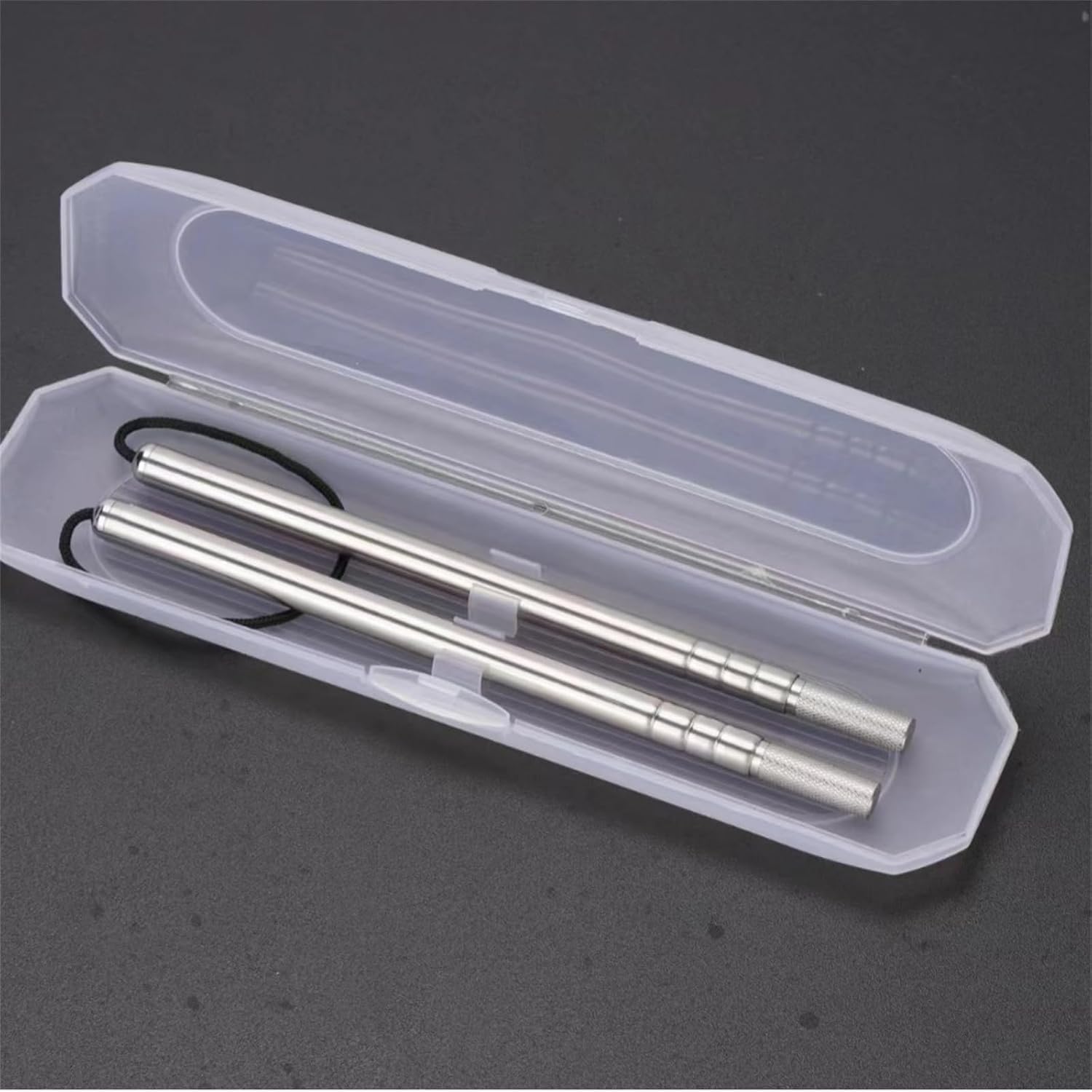 2026 New Titanium Chopsticks & Fidget Tool, Reusable Food-Safe Travel Chopsticks with Collapsible Design, Compact Pocket-Sized Titanium Camping Utensils (2pcs)