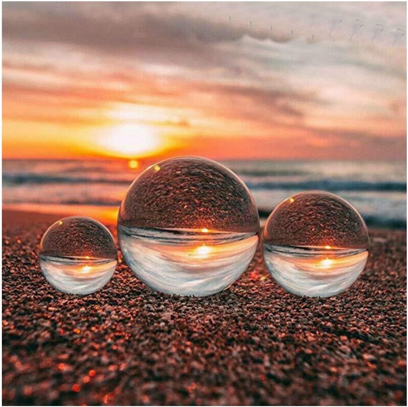 Haixue 30 40 Size 40mm 50 60mmクリアガラスクリスタル球写真小道具レンズボールの装飾ギフト