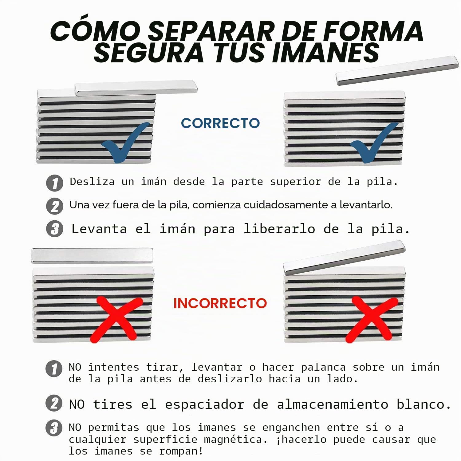 LOVIMAG Potentes imanes de neodimio para barra de neodimio, de metal de tierras raras, 60 x 10 x 3 mm, paquete de 24