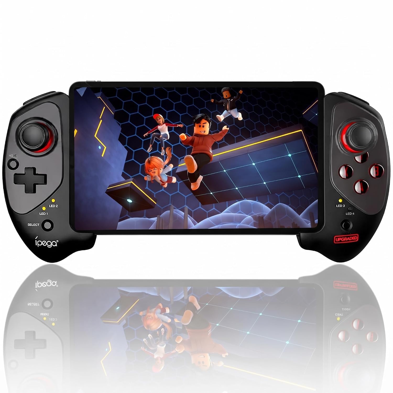 Megadream Mobile Gaming Controller für iPad/Tablets (bis zu 11 zoll), Wireless Bluetooth Gamepad für iOS/Android/PC, Direct Play (Schwarz)