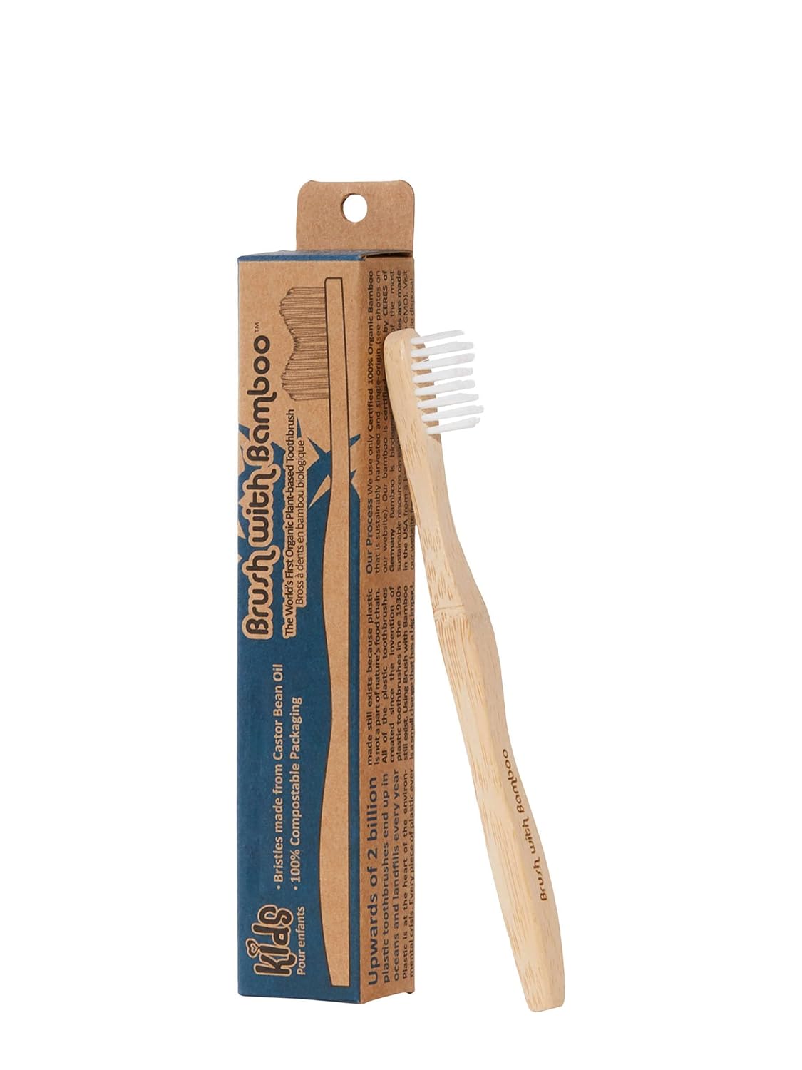 Brush with Bamboo Bamboo Toothbrush Adult/Kid Mixed Family 4-Pack