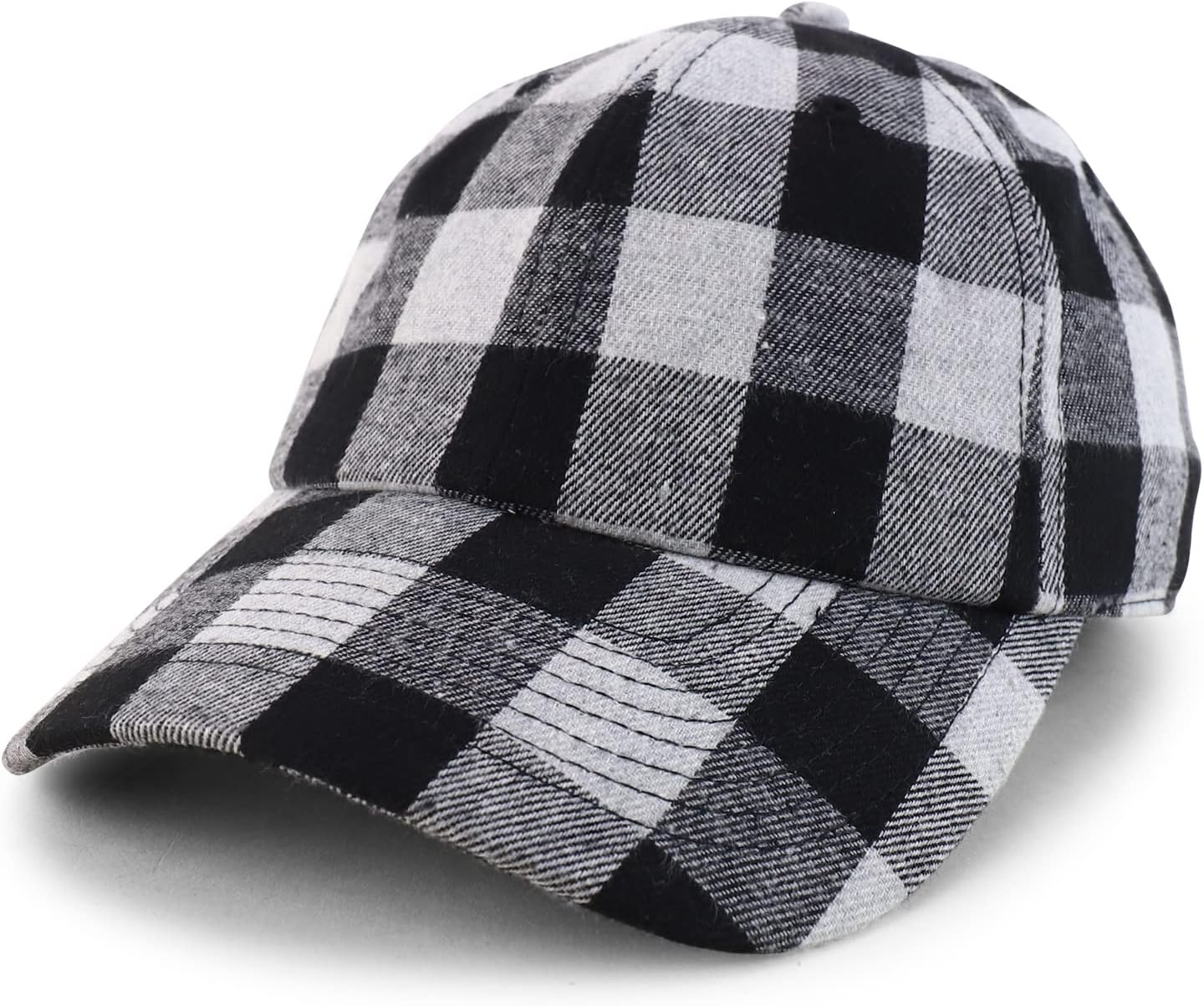 Armycrew Plaid Checkered Structured Adjustable Baseball Cap