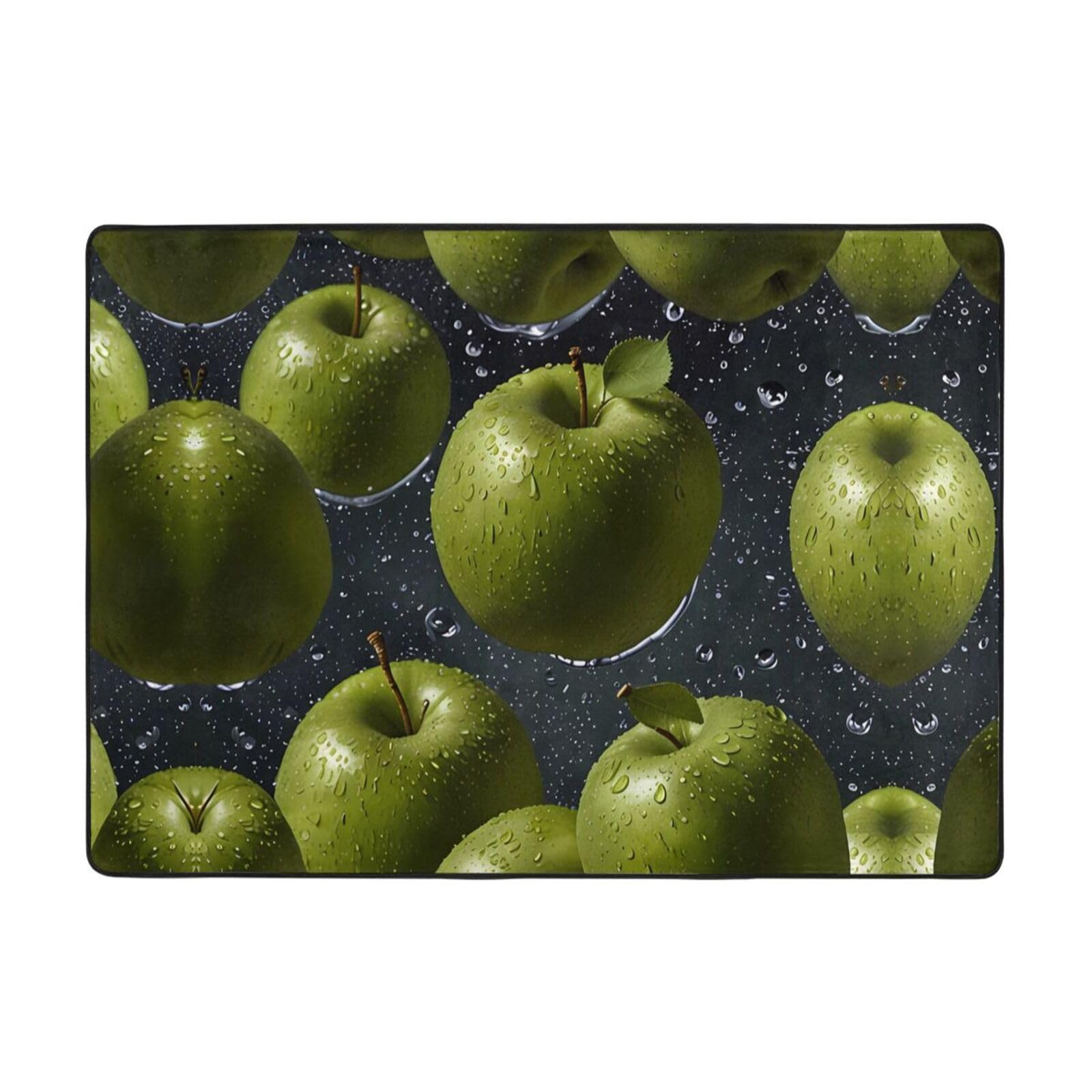 Tapis fruits verts pour chambre et coin lecture design nature