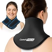 Vista 8 de Bolsa de hielo para el cuello ComfiTECH con envoltura y cobertura de gel extendida para cervical, hombro y costillas, aplicación fría reutilizable