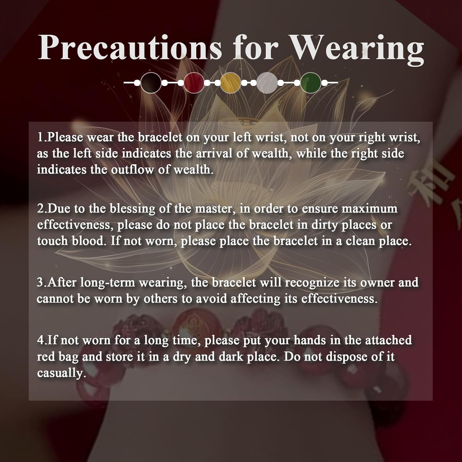 Feng Shui Triple Protection Bracelet for Women,Lucky Chinese Red Cinnabar Zodiac Prayer Bead Bracelet to Attract Wealth or Money,Mother's Day Birthday Christmas Good Luck Jewelry Gigt for Women to Bring Luck Prosperity - Image 6