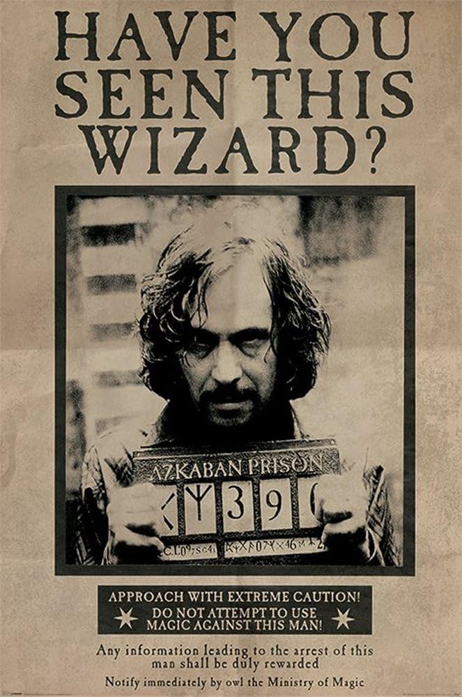 Harry Potter - Wanted Sirius Black - Film Fantasy Familie Kino Poster Druck - Grösse 61x91,5 cm
