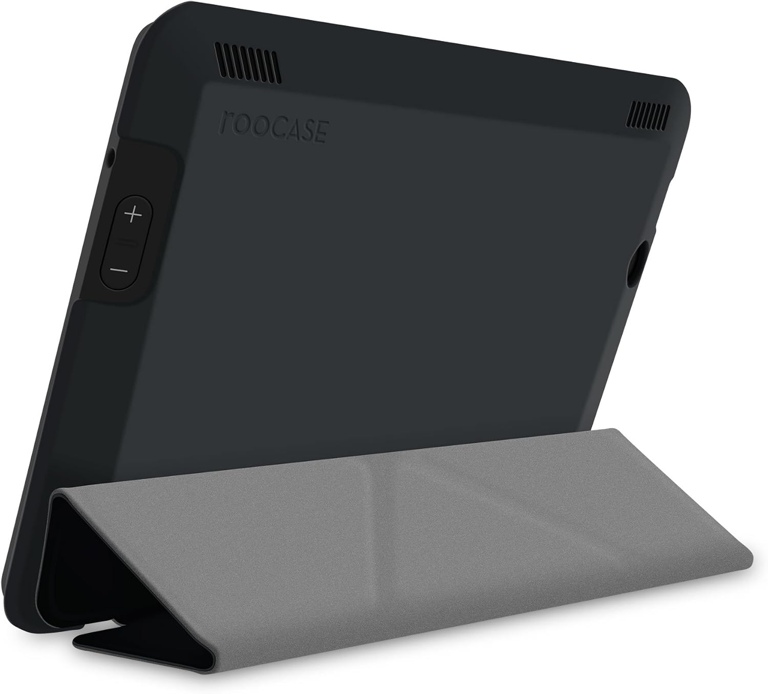 rooCASE Amazon Kindle Fire HDX 7 Case - (2014 Current Generation) Origami Slim Shell 7-Inch 7" Cover with Landscape, Portrait, Typing Stand - Black (with Auto Wake/Sleep Cover)