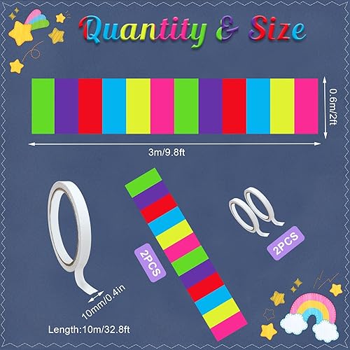 Miniatura 2 de 2 alfombras coloridas de caramelo con cinta adhesiva de 24 pulgadas x 10 pies, alfombras de pasillo Candyland para decoración de dulces temas de