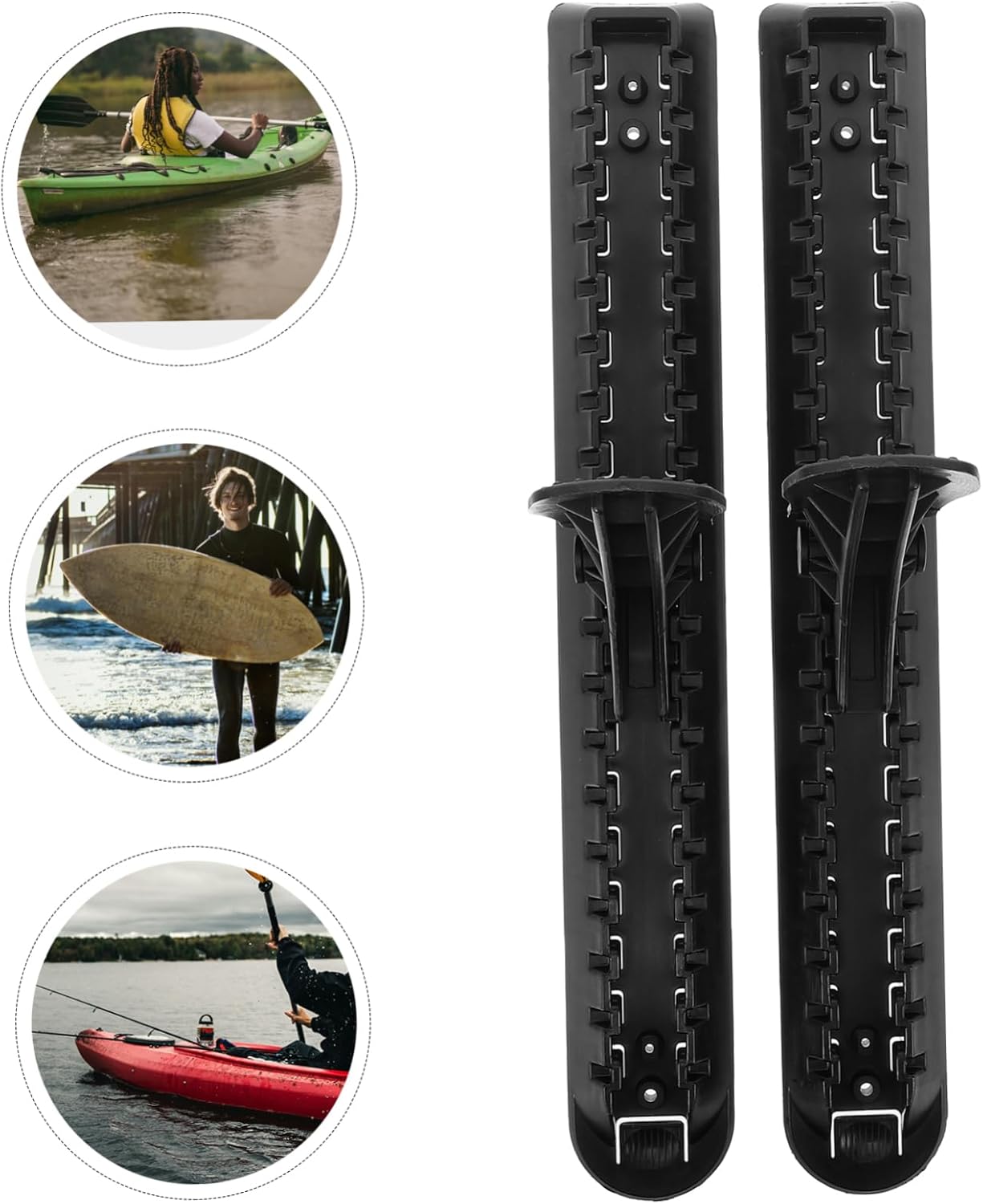 VICASKY Adjustable Kayak Foot Pegs Rubber Design 1 Pair Professional Foot Brace for Kayaking Canoeing and Boating Accessories