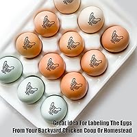 Vista 3 de SAVITA Lindos sellos de huevo para huevos frescos con sello de huevo para suministros (grabado con "huevos frescos")
