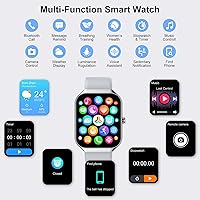 Vista 5 de Reloj inteligente para hombres y mujeres (respuestahacer llamadas), reloj inteligente HD de 1.96 pulgadas con frecuencia cardíaca, monitor de sueño