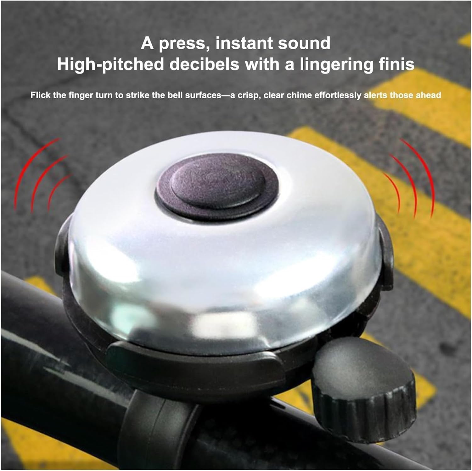 1PCS Loud Bicycle Bell, Universal Alloy Cycling Ring Horn for Bike Handlebar, Outdoor Riding