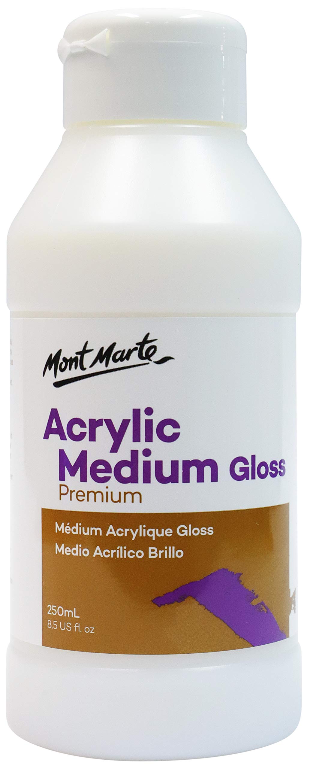 Mont Marte Premium Acrylic Medium Gloss 250ml (8.5oz)