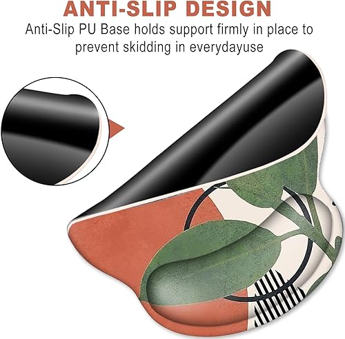 Miniatura 10 de ToLuLu Alfombrilla para mouse con reposamuñecas de gel, ergonómicas con base de poliuretano antideslizante, almohadilla para reposamuñecas para