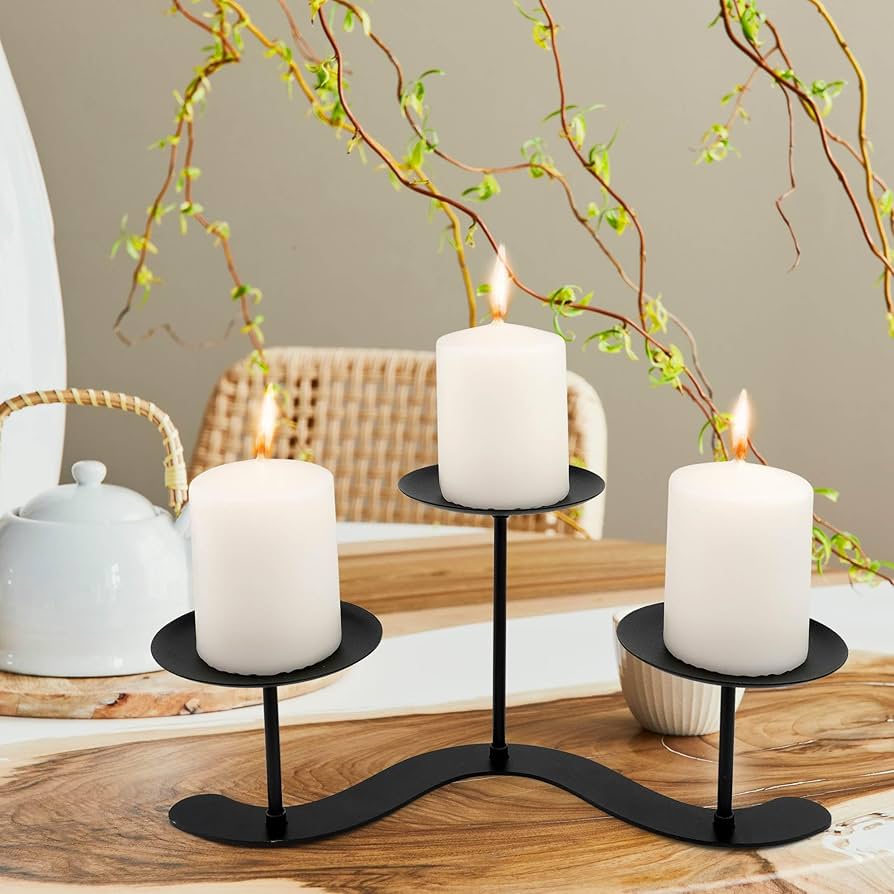 Amazon.com: Iron Candle Holder Fireplace: Metal Candelabra