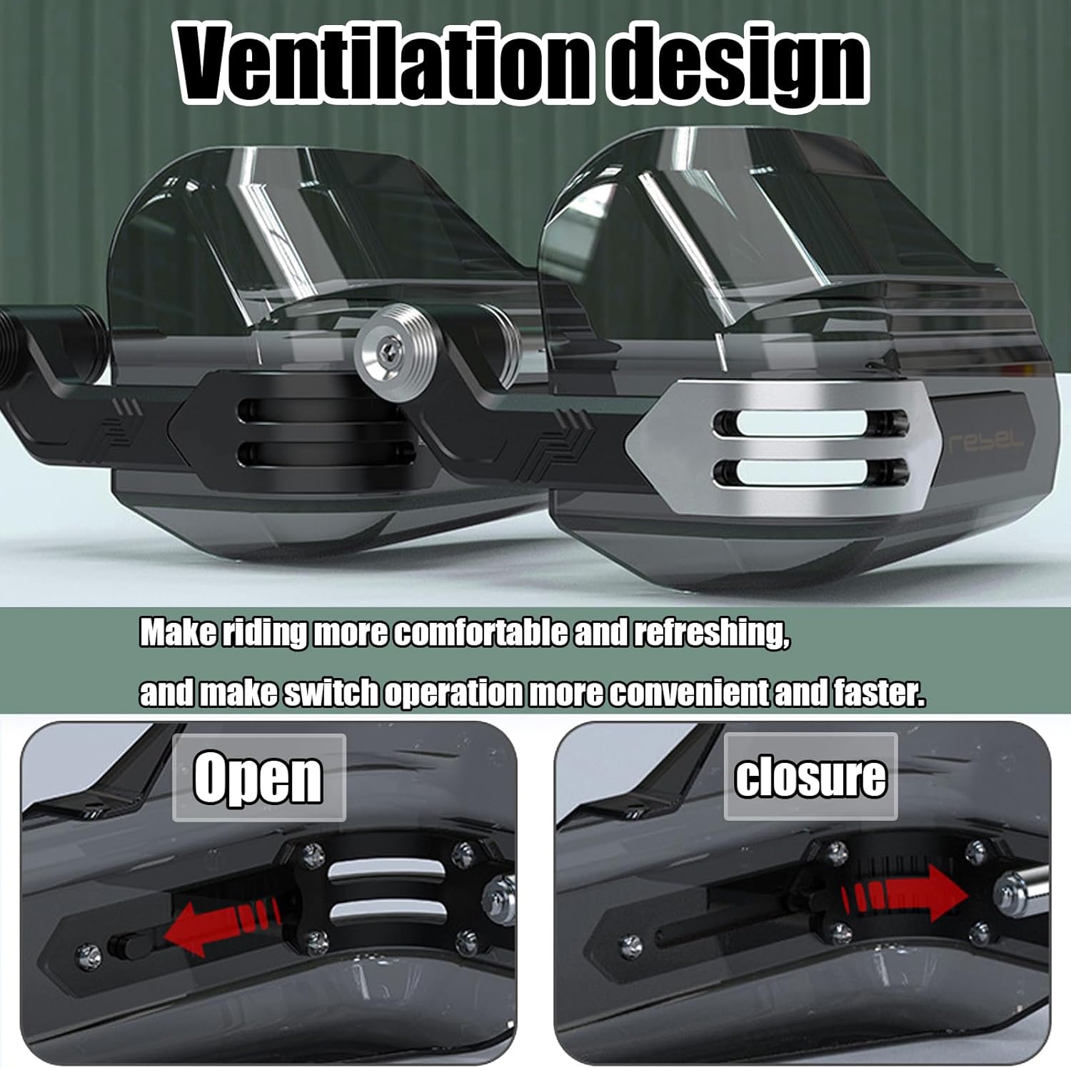 For Rebel 250/S Edition E-Clutch Rebel 300 500 CMX 250 300 500 2025 Motorcycle handlebar guards handbrake guards and windproof hand rebel 250 500 300 2020-2026+ Accessories (Gray)