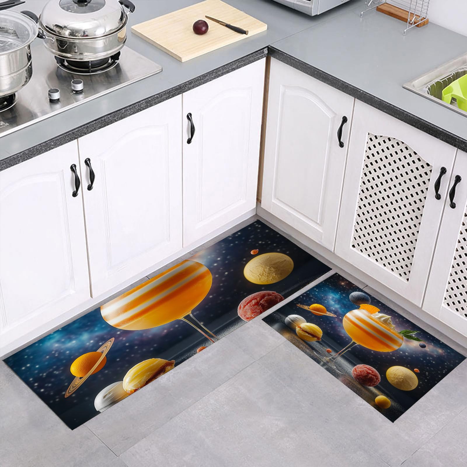 Alfombras de cocina 40x60 y 40x120 cm antideslizantes para el suelo de casa u oficina