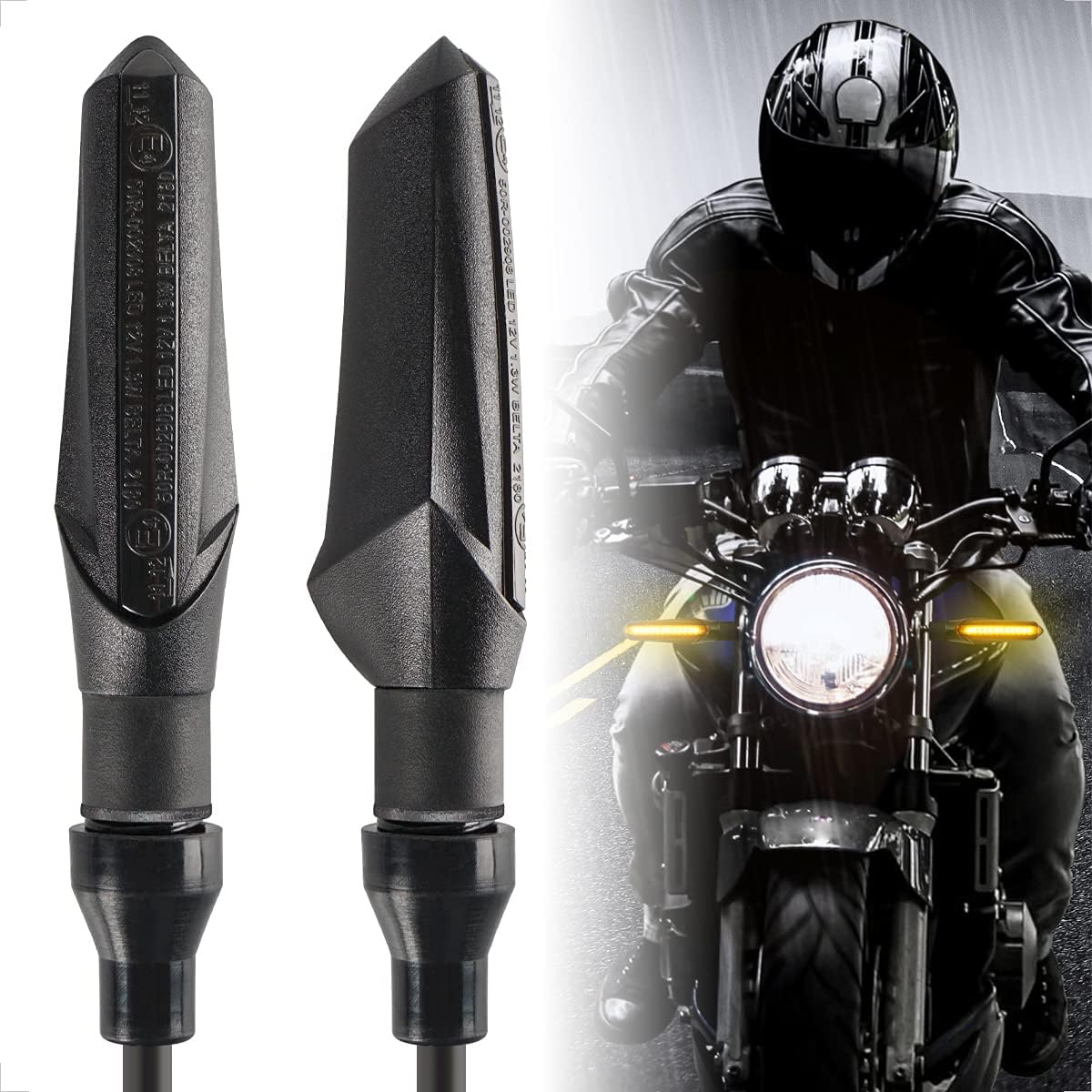 Clignotants LED Pour Moto - Étanches - 12V - 2W - Coque ABS - Compatibles Avec La Plupart Des Motos Et Scooters