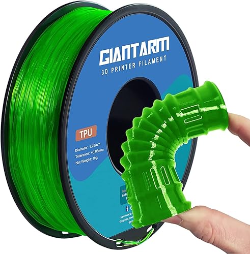 Miniatura 35 de Giantarm - Filamento de poliuretano termoplástico, 95A, 0.06 pulgadas, dimensional +/- 1/32 pulgadas, flexible y suave para impresora 3D, carrete