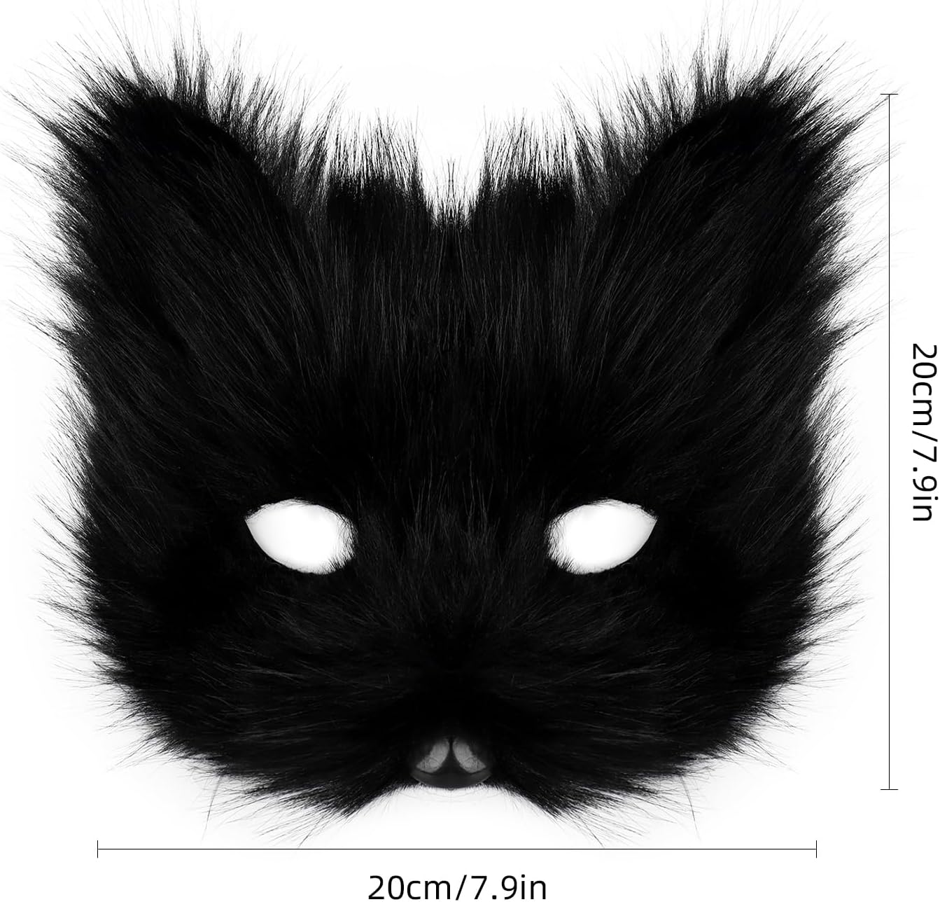 Animal Fox Wolf Mask Halloween Party Cosplay Costumes Props Plush Cat Half Face Masks Carnival Christmas Masquerade - Image 5