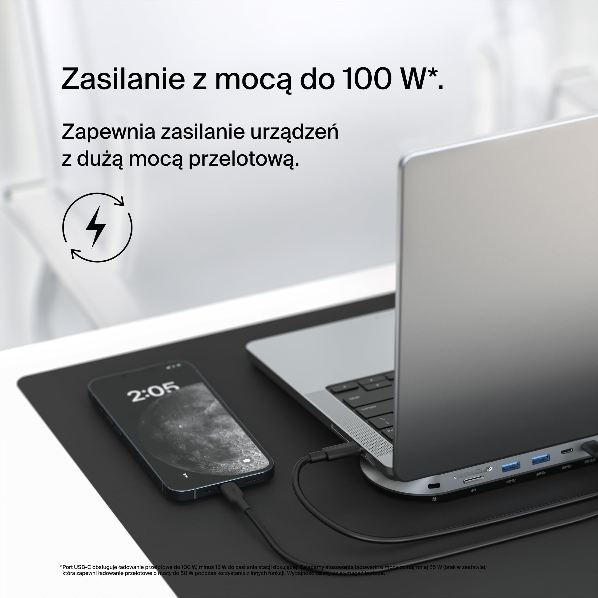 Belkin Connect Stacja dokująca USB-C 11 w 1 Dock Pro (obsługa 3 monitorów, Silicon Motion, Macbook, Windows, Chromebook, PD 100 W, transfer 10 Gb/s, Ethernet 2,5 Gb/s, czarny)