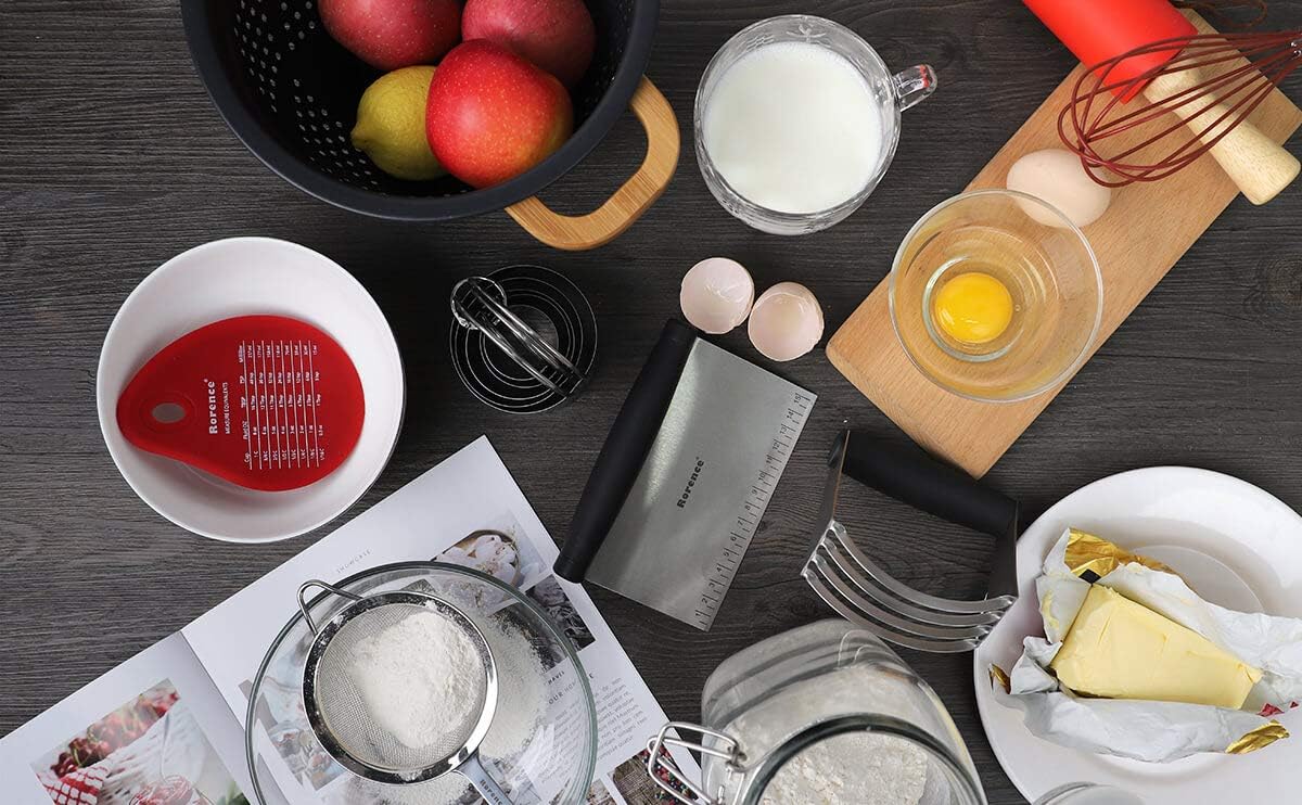 Rorence Dough Cutter Pastry Blender Biscuit Cutter Bowl Scraper Set: Home & Kitchen