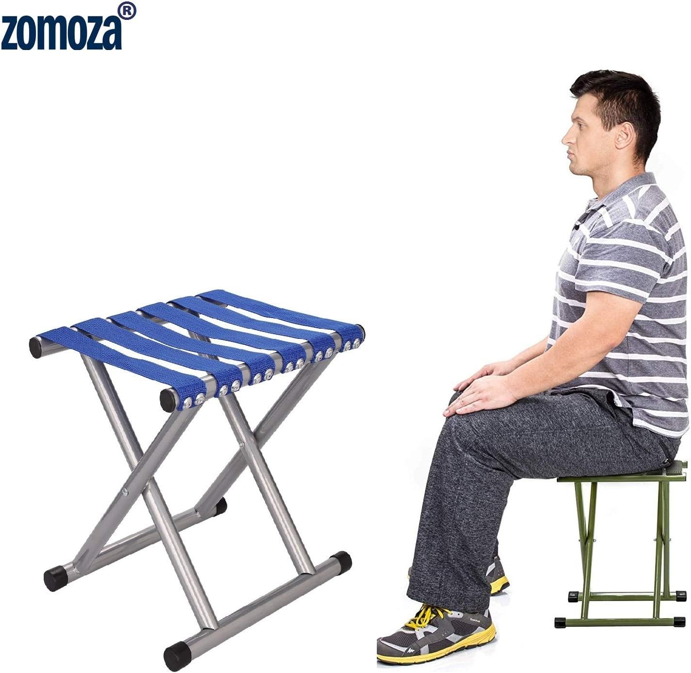 Zomoza Folding Chair Folding Stool Camping Foldable Garden Chair Comfort Fishing Stool Folding Chair Collapsible Camping Stool Mini Portable Stool Outdoor Stool for Camping, Fishing, Travel or Beach