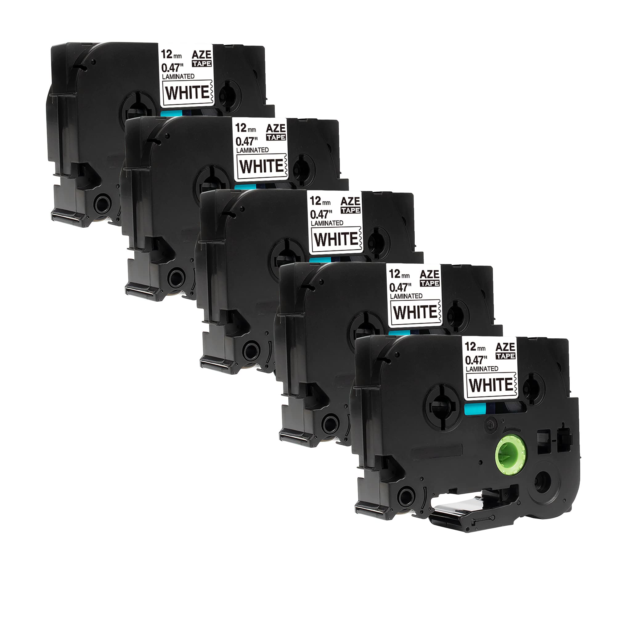 Sky5-PCS 12mm 0.47 Inch Compatible TZ231 TZ-231 TZe-231 TZE231 AZE231 Black on White Laminated Label Tape for P-Touch Label Printer PT-H110 PT-H100 PTD210 PT-H100 H110 PT-D400AD PTD600 PT-1290