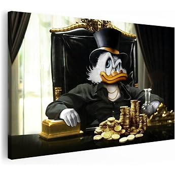 Artmazing Dagobert Picture Colourful S-Art Pictures Modern Cool Wall Pictures Living Room Decoration XXL Canvas XXL Colourful Poster for Wall