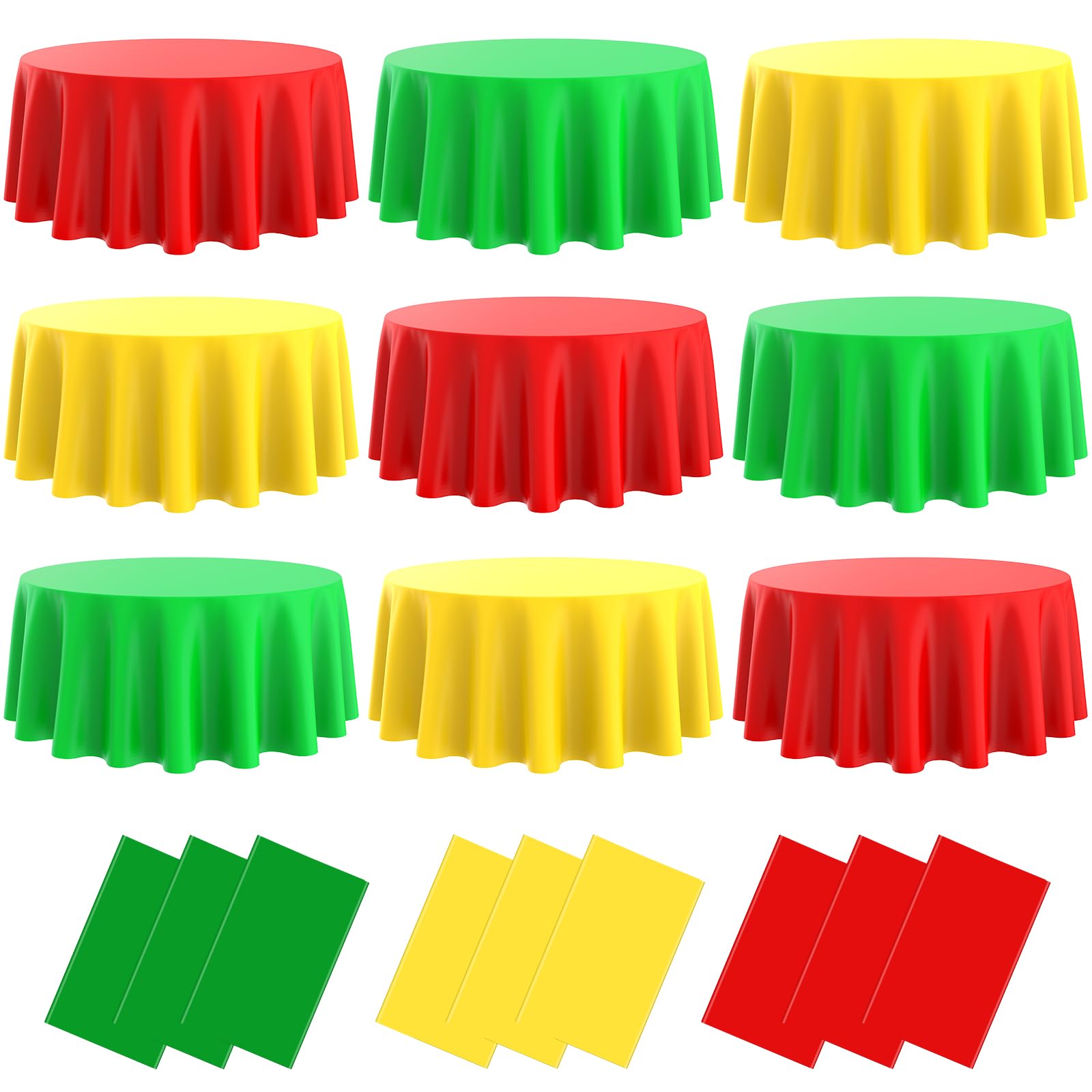 Nappe ronde jetable plastique anti-tache pour grand dîner de fête