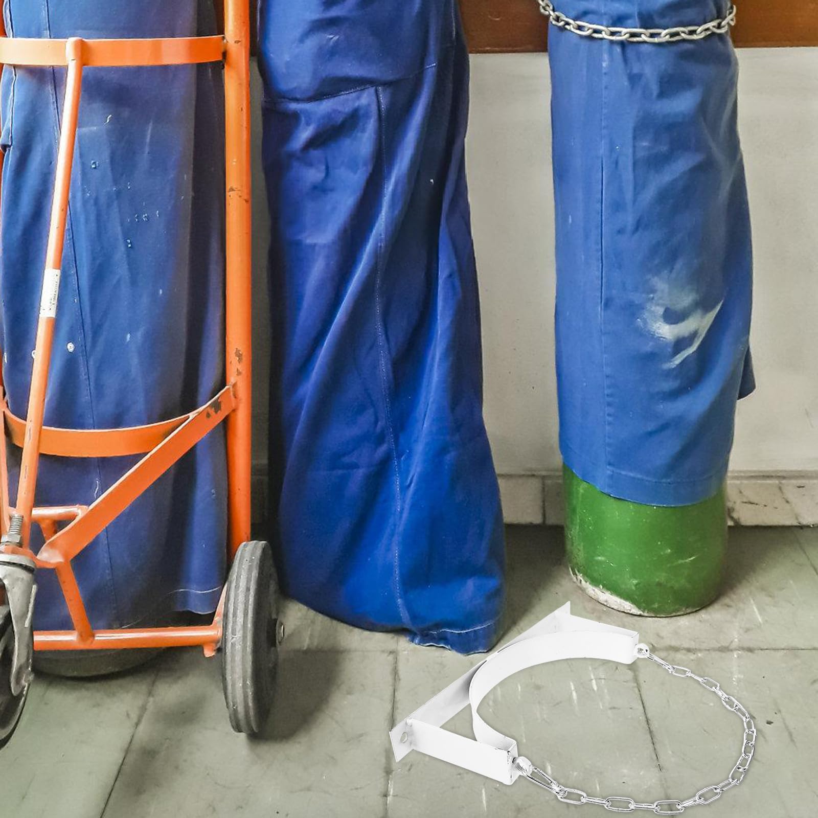 UKCOCO Montaje en pared de soporte para bombonas de gas y tanques de oxígeno, acero resistente, diseño ligero, adecuado para camping y transporte