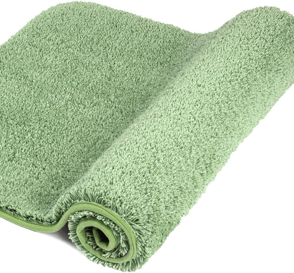 Walensee Large Bathroom Rug (24 x 36, Sage Green) Extra