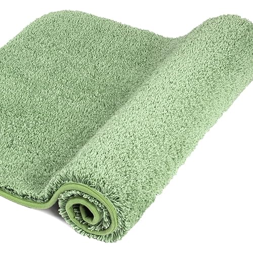 Walensee Large Bathroom Rug (24 x 72, Sage Green) Extra Soft and Absorbent Shaggy Bath Mat Machine Washable Microfiber Non Slip Luxury Floor Mat