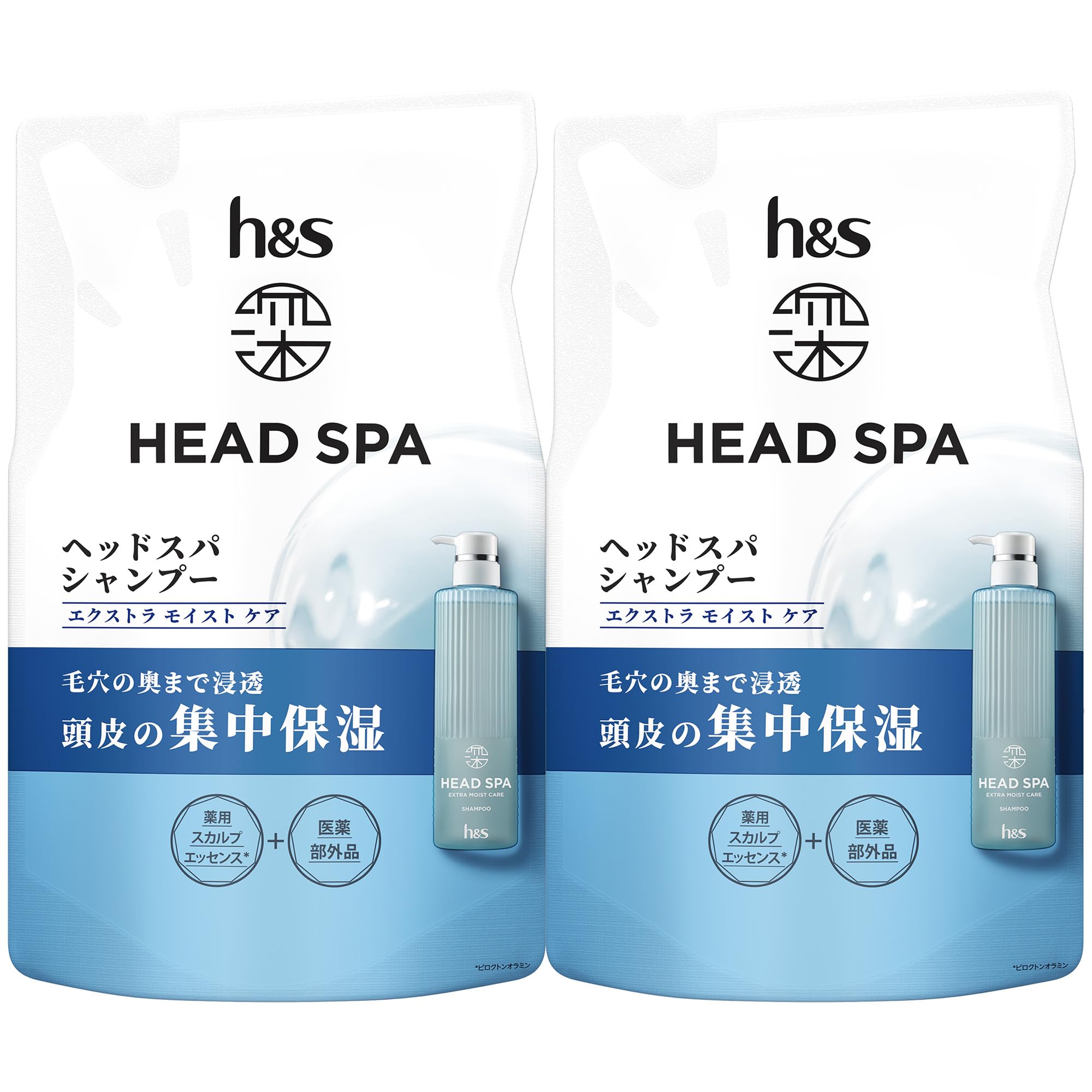 Amazon | h&s 深ヘッドスパ エクストラ モイスト ケア シャンプー