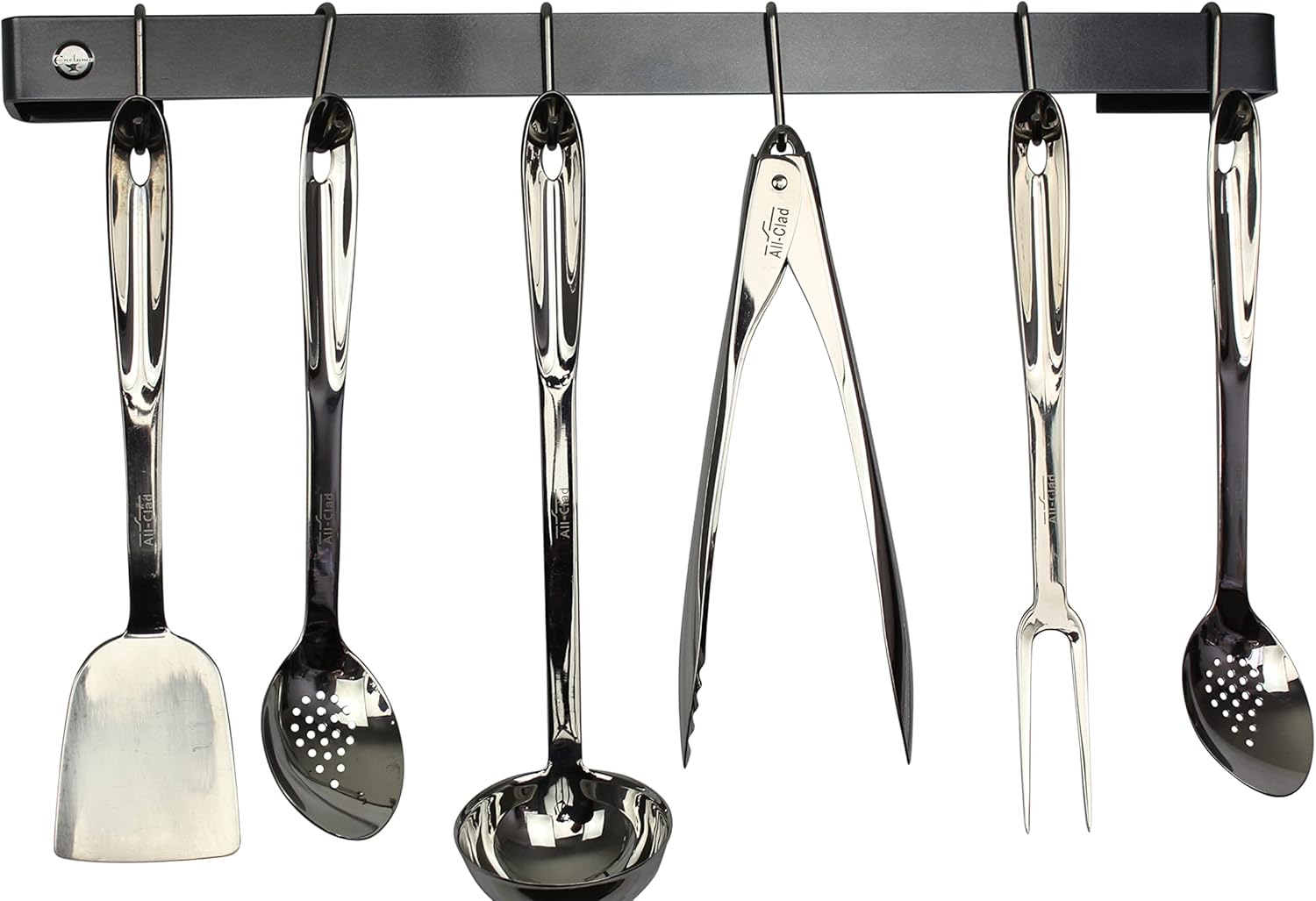 Enclume Handcrafted 30" Utensil Bar, 6 Hooks, Graphite Wall Rack
