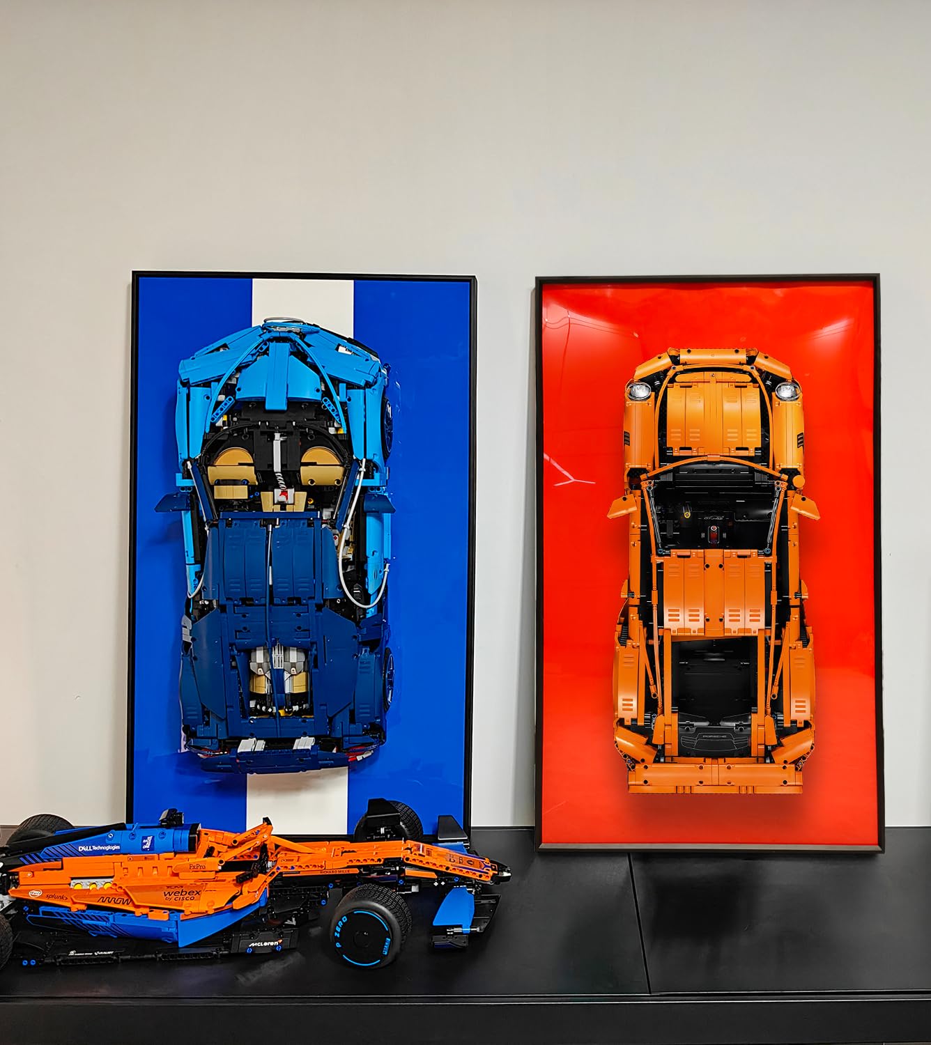 icuanuty Display-Wand Kompatibel mit Technic Kompatibel mit Lego 42083 Technic Chiron, Supersportwagen Kompatibel mit Bauklötze, Geschenke Kompatibel mit Lego-Liebhaber (Nur Display Wandtafel)