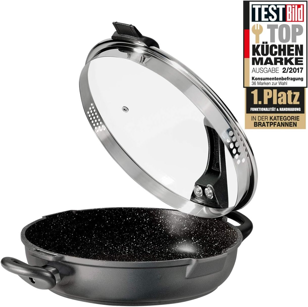 STONELINE Future with Siebglasdeckel Serving PaN 28 CM