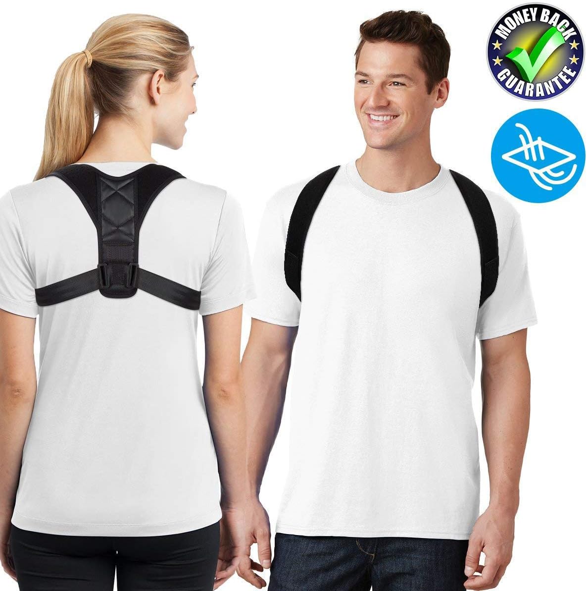Posture Corrector for Men & Women,Adjustable Posture Support,Shoulder and Clavicle Support Devices,Improve Bad Posture and Relieve Neck & Back & Shoulder Pain (REG 28"-42")