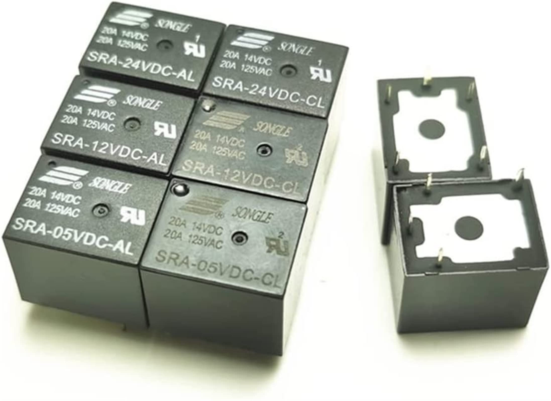LKPEHTAGN Relay 10PCS/Iot Power Relays SRA- 05VDC 12VDC 24VDC-AL-CL T74 20A 4pin 5pin 5V 12V 24V