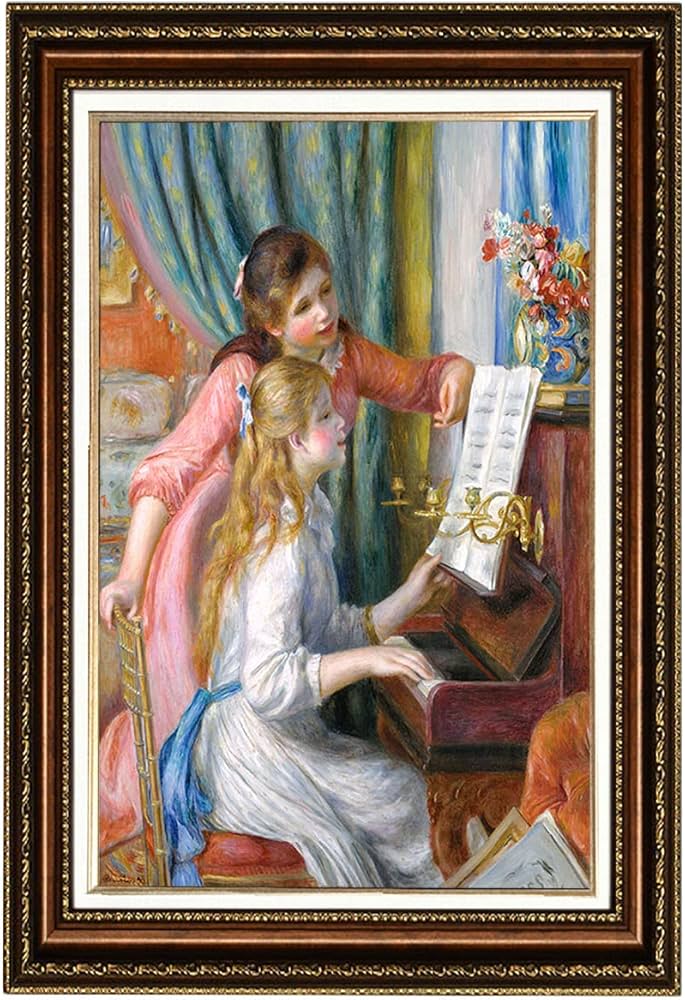Amazon.com: ELITEART- Young Girls at the Piano by Pierre-Auguste